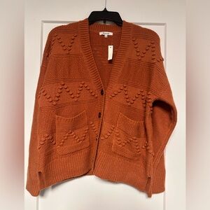 Madewell NWT Zigzag Bobble Cardigan Sweater sz M